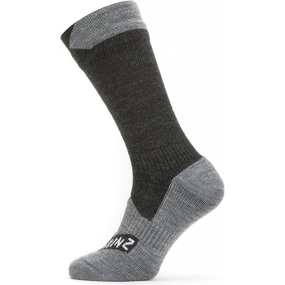 Sealskinz Nepremokavé ponožky WP All Weather Ankle čierna/sivá