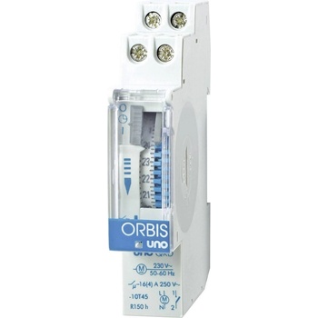Orbis Таймер оборудван с батерия за поддържане на работата ORBIS UNO QRD, OB400232 - 24h, 16A, 220V (OB400232)