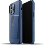 Mujjo Калъф Mujjo - Full Leather Wallet, iPhone 13 Pro Max, син (MUJJO-CL-018-BL)