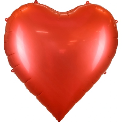 PartyDeco Balonek fóliový srdce červené 61 cm