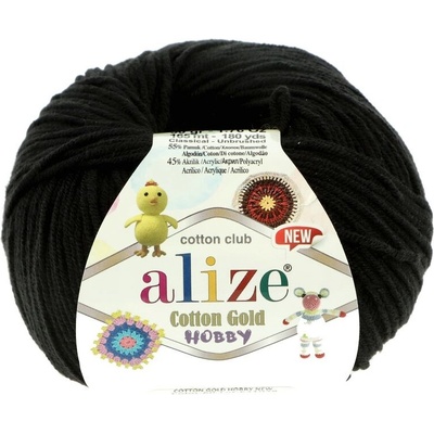 Alize Cotton Gold Hobby New 60 čierna