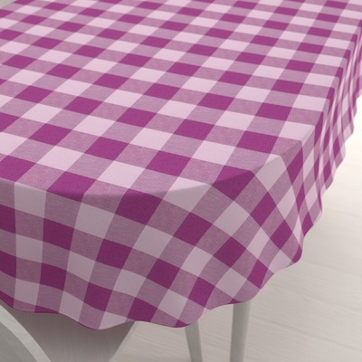 Biante bavlna oválny obrus Olivia OL-021 Fialová kocka veľká 50x100 cm
