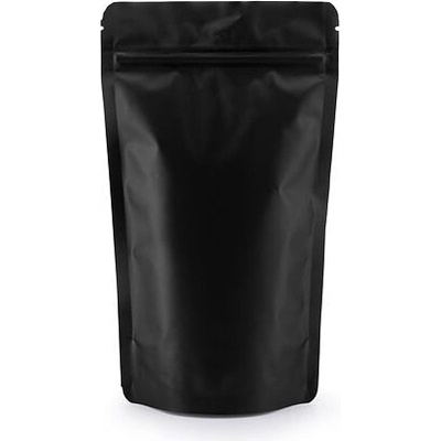 Doypack ZIP | černý mat | metal.folie obsah 250ml (110 × 185 + 65mm)