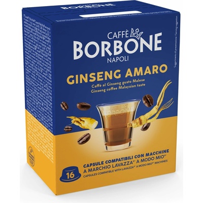 Caffè Borbone Ginseng Amaro Ženšenové kávové kapsule do Lavazza a Modo Mio 16 ks