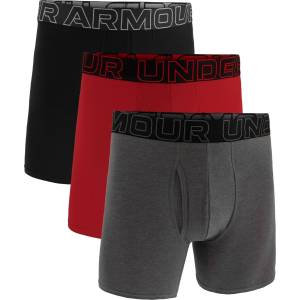 Under Armour Мъжки боксерки Under Armour Logo Boxers 3-Pack Mens - Blk/Red/Gry