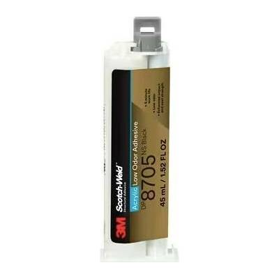 DP8705NS 3M akrylové lepidlo Scotch-Weld s nízkym zápachom, čierne, 45 ml