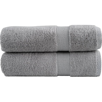 vidaXL Премиум хавлиени кърпи SOLUND 2 бр сиви 100x150 см 600 gsm (137311)