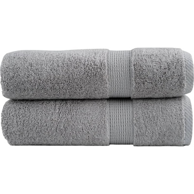 vidaXL Премиум хавлиени кърпи SOLUND 2 бр сиви 100x150 см 600 gsm (137311)