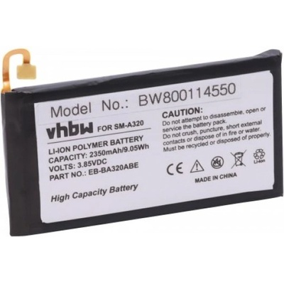 VHBW Батерия за Samsung Galaxy A3 (2017) / SM-A320, 2350 mAh (800114550)