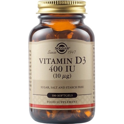 Solgar Vitamin D3 400 IU [100 Гел капсули]