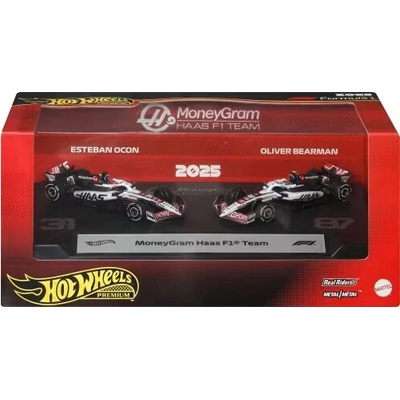 Hot Wheels Premium Formula 1 2025 MoneyGram Haas F1 Ocon a Bearman 1:64