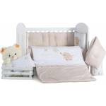 Dizain Бебешки спален комплект Бродерия Слон балон точки капучино Ластик Цип Comfort Line