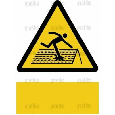 Grafiko | Nebezpečí propadnutí - Text obrázku (tabulka s vlastním textem), Materiál Hliník, Rozměr 297x210mm