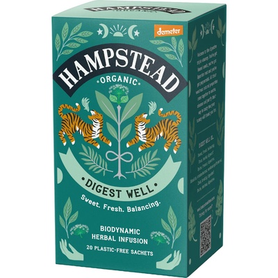 Hampstead Tea London BIO Bylinný čaj na podporu trávenia 20 vrecúšok