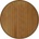 Pure Line Home Кръгъл килим от бамбукови летви с кант, кафяв