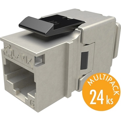 Solarix MULTIPACK 24 ks - rychlozařezávací keystone CAT6 STP RJ45 černý SXKJ-6-STP-BK-NA