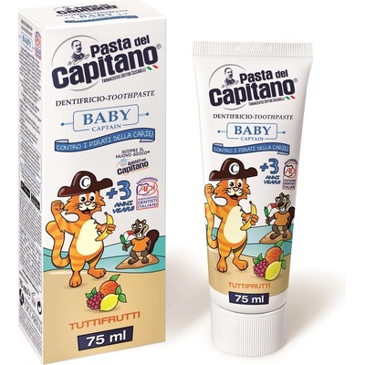 Pasta del Capitano Baby 3+ Tuttifruti detská 75 ml