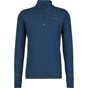 Stoic Мъжка спортна тениска Stoic HelsingborgSt. Performance Longsleeve with Zip Running shirt - Denim Blue Melange - размер 3XL (216-0297-0216)