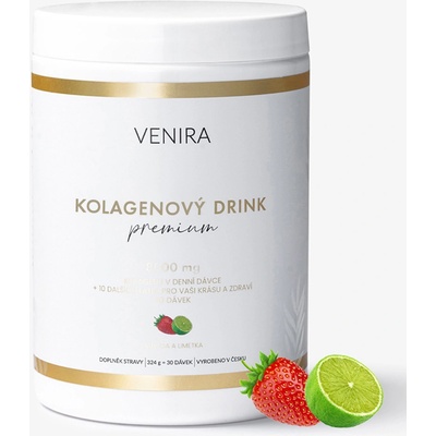 Venira Premium kolagenový drink pro vlasy nehty pleť 324 g jahoda a limetka – Zboží Mobilmania