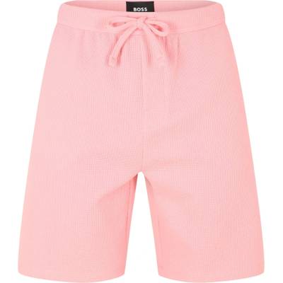 Boss Къси панталони Boss Men's Waffle Soft Texture Shorts - Pink 685