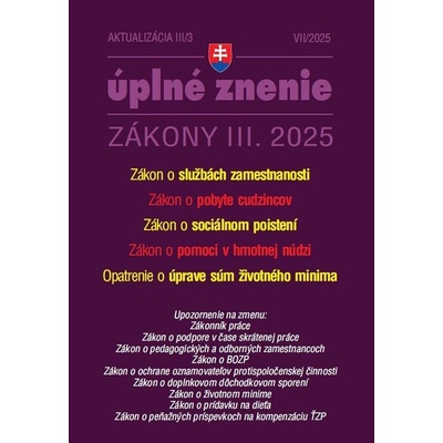 Aktualizácia III/3 - Zamestnanosť a pobyt cudzincov