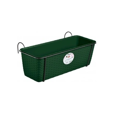 Stefanplast - Сандъче с метален държач Natural 50 см - зелено (75862)