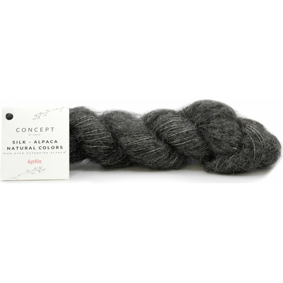 SILK ALPACA NATURAL COLORS Katia Farby SILK ALPACA NATURAL COLORS: 104 antracit