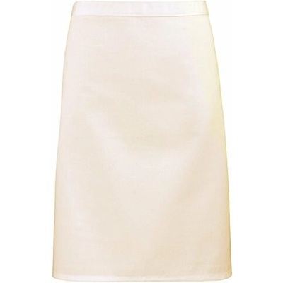 Premier Workwear Středně dlouhá keprová zástěra do gastro provozu přírodní 70 x 50 cm PW151