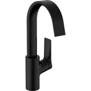 Hansgrohe Vivenis - Смесител за мивка 210, с въртящ се чучур, EcoSmart, черен мат 75032670 (75032670)