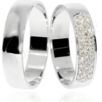 Zlatnictví Helios Stříbrné snubní prsteny L 237