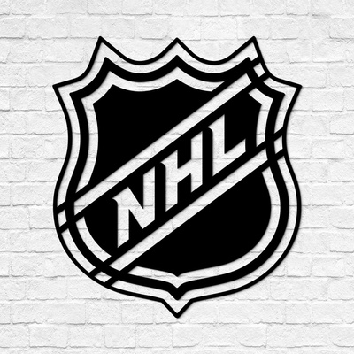 Dřevěné hokejové logo na zeď - NHL