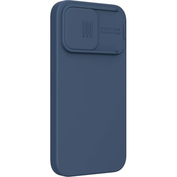 Nillkin CamShield Silky Magnetic Silicone Case - силиконов (TPU) калъф с MagSafe за iPhone 13 Pro (син)