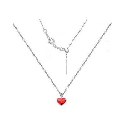 Nubis Stříbrný náhrdelník se srdcem crystals from Swarovski® NB 0204-SI