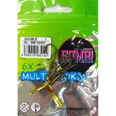 Delphin Dvojháčik Bomb MultiHook Double veľ.2 6 ks