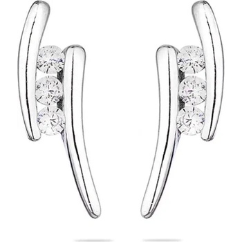 Image 1 of Swan Сребърни обици с камъчета от циркон END467E Swan