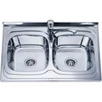 Cascada Двойна мивка за кухня Cascada Алпака 80 x 60 x 18 см (343798) Мивка за вграждане