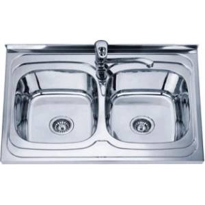 Cascada Двойна мивка за кухня Cascada Алпака 80 x 60 x 18 см (343798) Мивка за вграждане