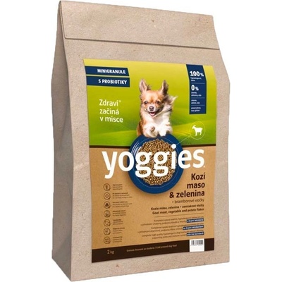 Yoggies MINI Kozie mäso&zelenina hypoalergénne lisované za studena s probiotikami 2 kg