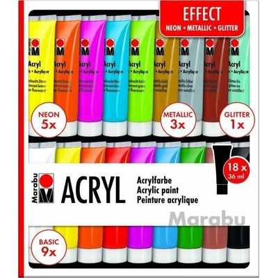 Marabu akrylová barva EFFECT 18 x 36 ml