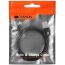Canyon CNE-CFI1B Lightning/USB, 1m, černý