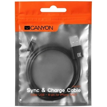 Canyon CNE-CFI1B Lightning/USB, 1m, černý