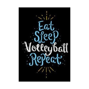 Eat Sleep Volleyball Repeat: 120 Pages I 6x9 I Graph Paper 4x4 I Funny Sport & Beach Volleyball Gifts | Funny Notebooks (ISBN: 9781081960094)