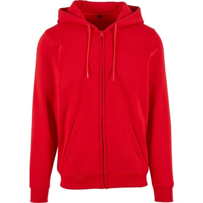 Build you Brand mikina BY 012 na zip s kapucí COT560012p2513 city red