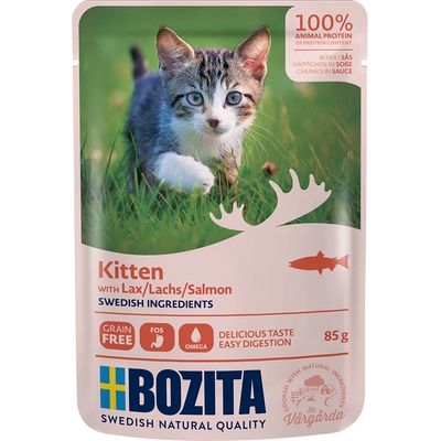 Bozita 12x85g Bozita Morsels in Sauce Kitten Salmon Храна за котки мокра