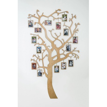 MAJADESIGN Fotorámeček - Dřevěný strom s rámečky na zavěšení Formát fotografie: 10 x 15 cm bez prodlužovacího dílu ( bez kořenů)