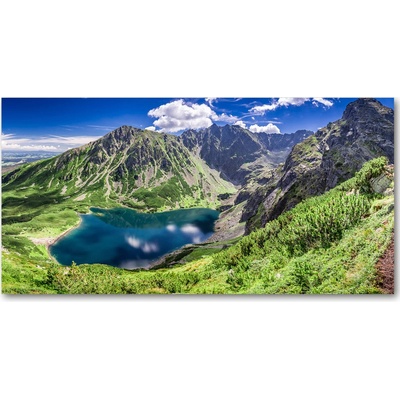 Foto obraz sklo tvrzené Čierne jazero Tatry 100x50 cm