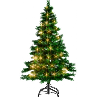 Casaria Umělý vánoční stromeček RUDOLPH se světýlky, 150 cm, zelená