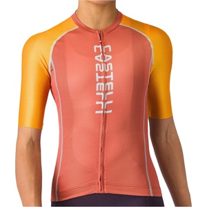 Castelli Дамска фланелка с къс ръкав за колоездене Castelli Women's Unlimited 2 Jersey Cycling jersey - Paprika / Vivid Orange-Winter Sk (156-2749-0312)