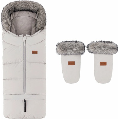 Petite&Mars Set zimní Arctic 4v1 + rukavice na kočárek Fjora Champagne Shower