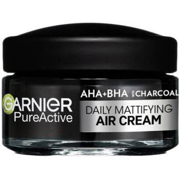 Garnier Pure Active AHA + BHA Charcoal Daily Mattifying Air Cream матиращ дневен крем за лице 50 ml унисекс